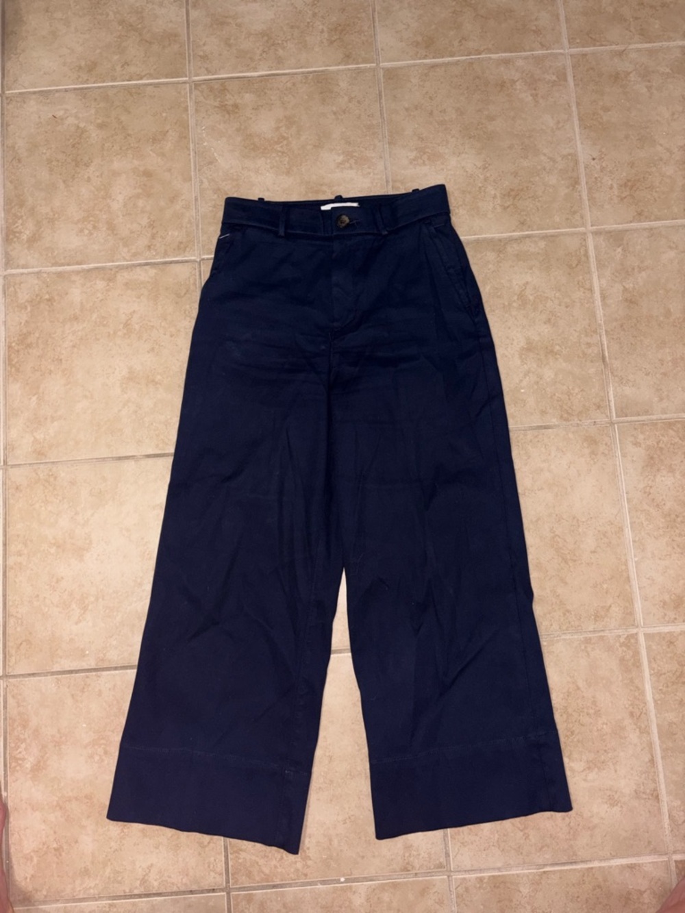 SPANX Women's Wide-Leg Navy Pants